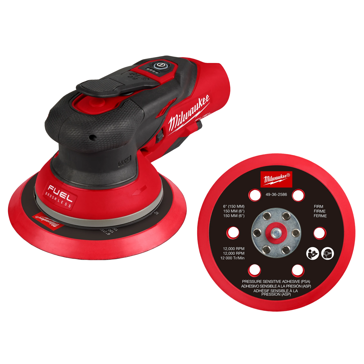 Milwaukee 2585-20 M12 FUEL 6" Random Orbital Sander (3/16")