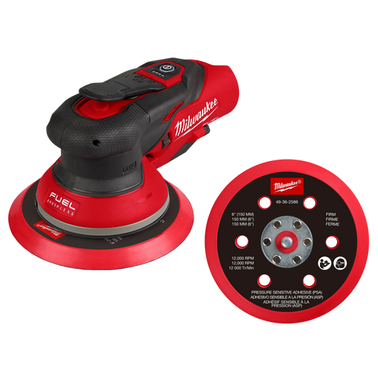 Milwaukee 2585-20 M12 FUEL 6" Random Orbital Sander (3/16")