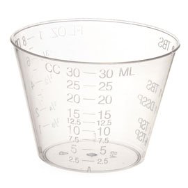 PLASTIC 1 OZ MEDICINE/MIXING CUP 100/SLEEVE